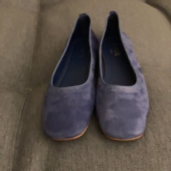 NUR Italy Handmade NEW Giuliano Blue Suede Ballerina Flat. Size 7. - Picture 4 of 8